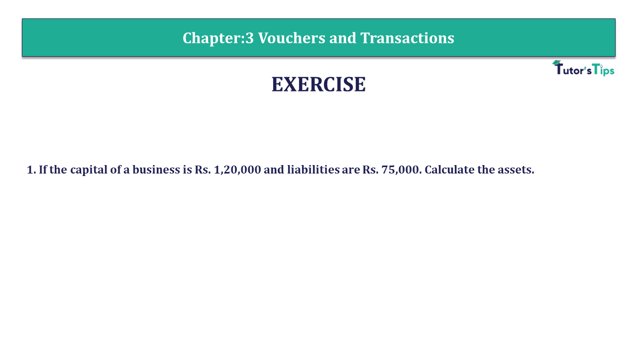 Question 1 Chapter 3 - Unimax Publications of Class 11
