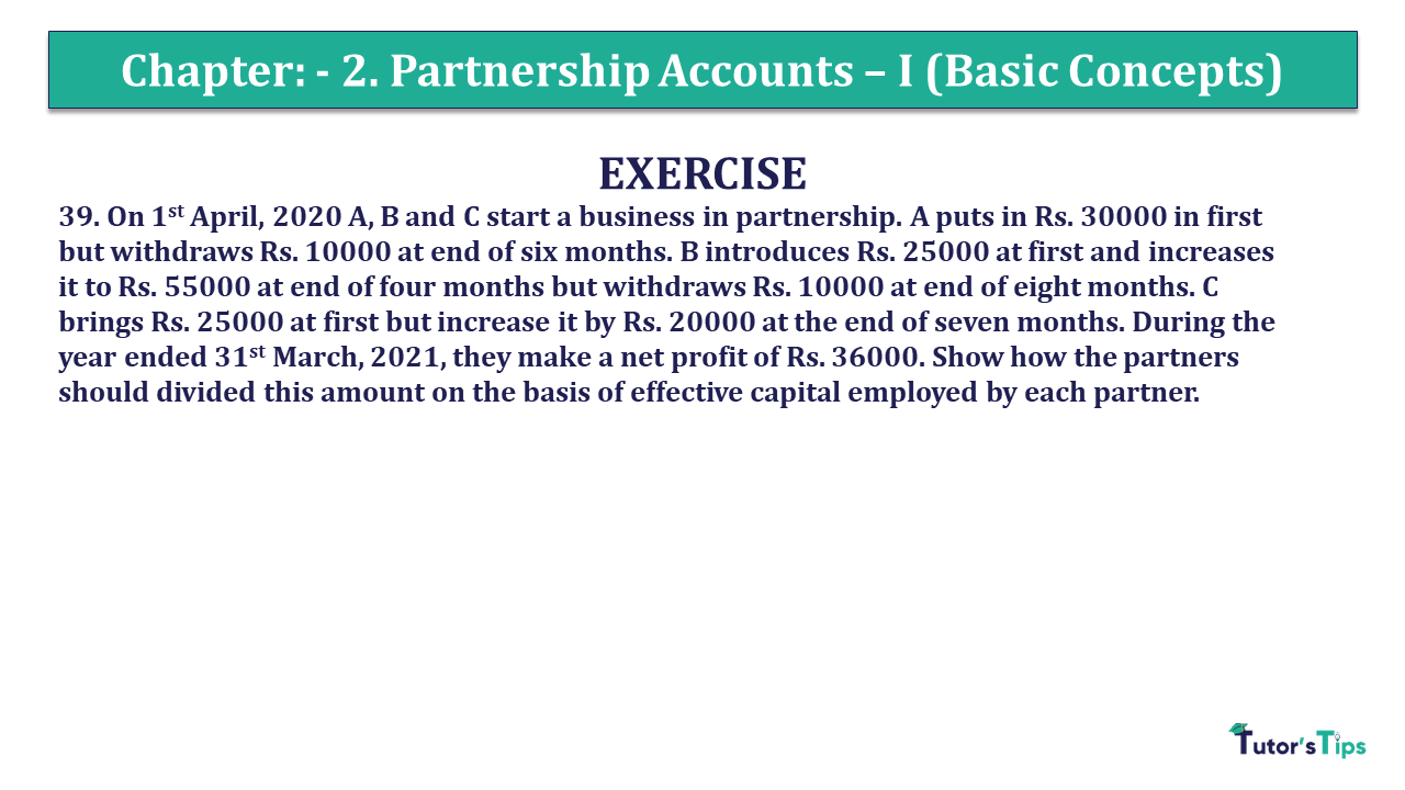 Question 39 Chapter 3 - Unimax Class 12 Part 1 - 2021