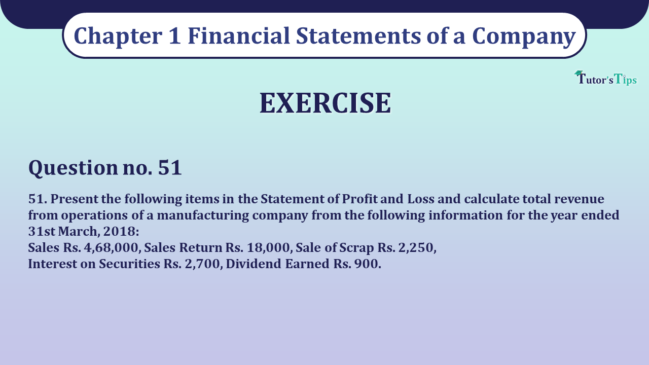 Question 51 Chapter 1 VK Publications Class 12 Part 2 - 2021