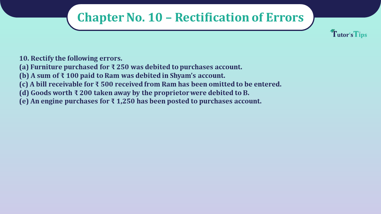 Question No 10 Chapter No 10 - Unimax 11 Class