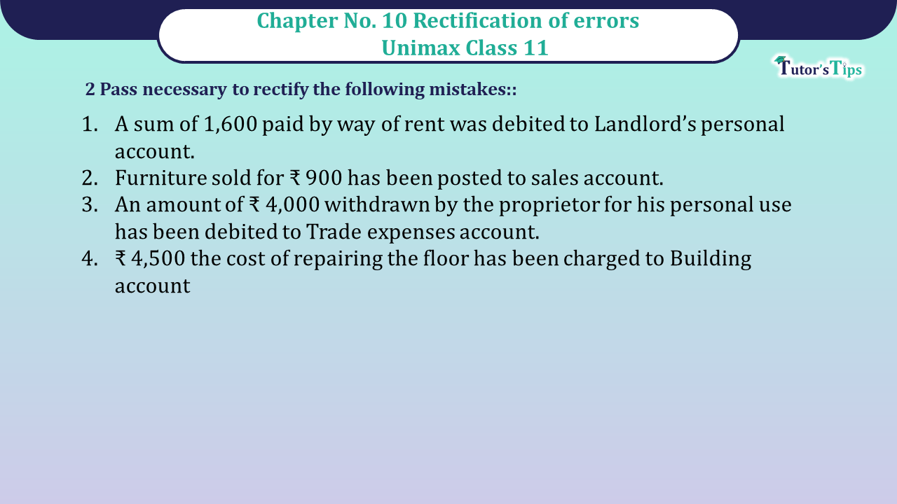 Question No 2 Chapter No 10 - Unimax Class 11