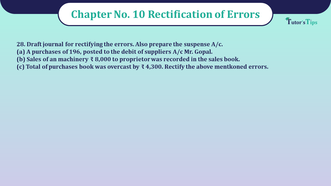 Question No 28 Chapter No 10 - Unimax 11 Class