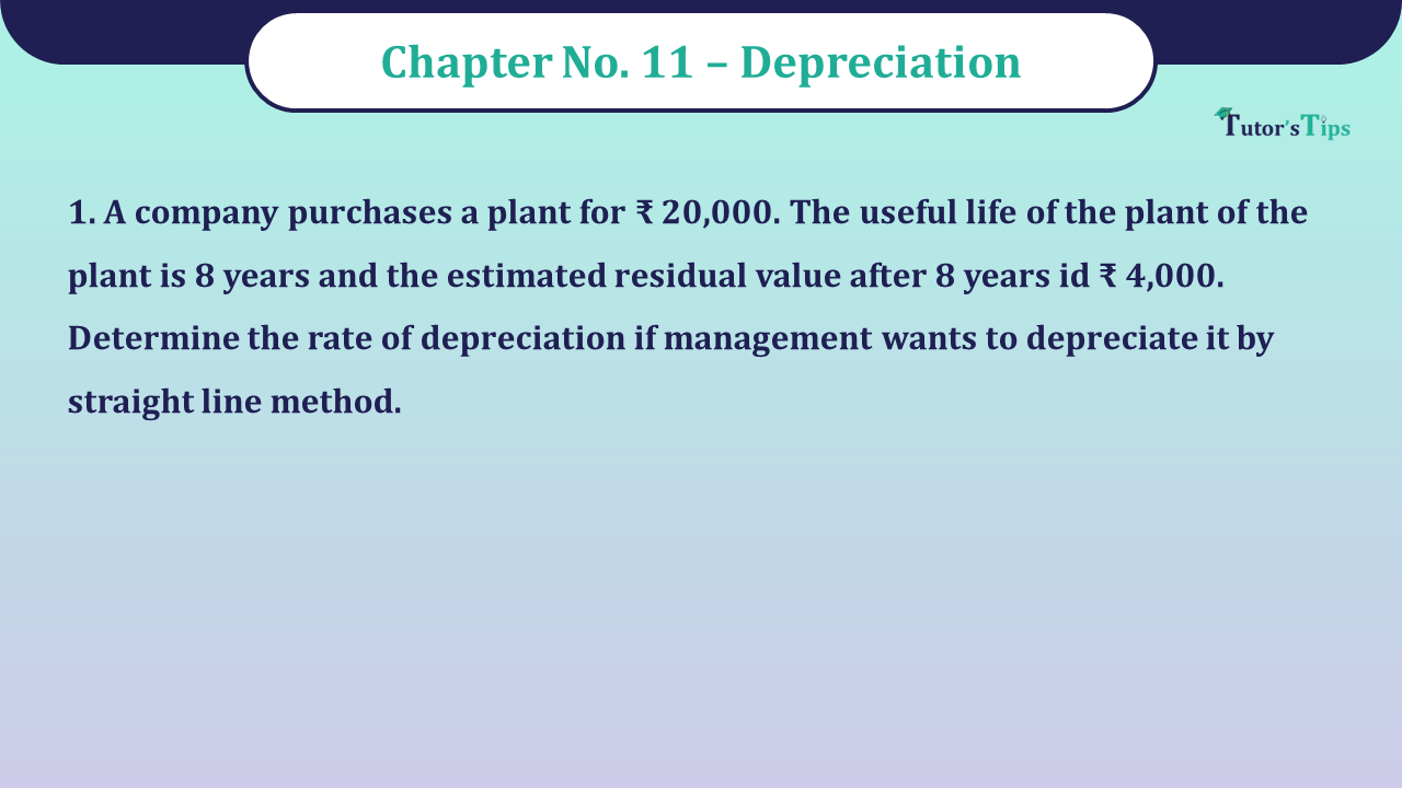Question No 1 Chapter No 11 - Unimax 11 Class