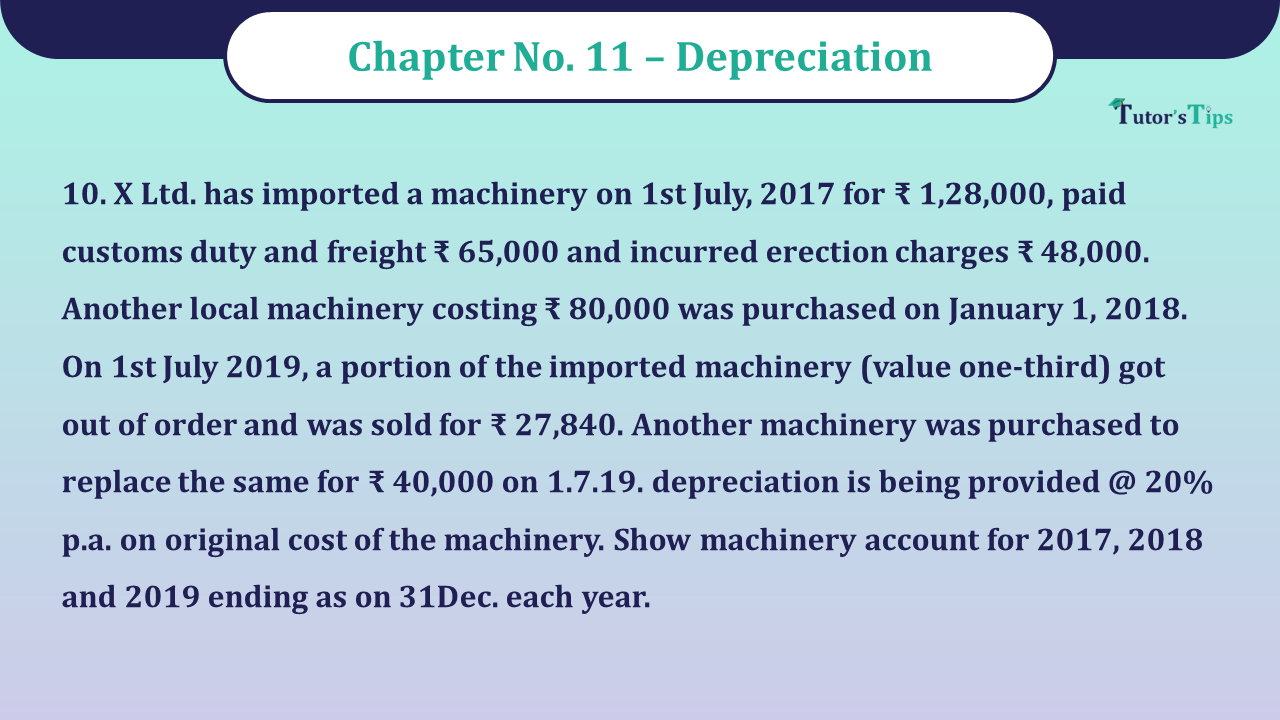 Question No 10 Chapter No 11 - Unimax 11 Class