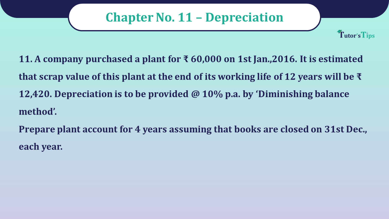 Question No 11 Chapter No 11 - Unimax 11 Class