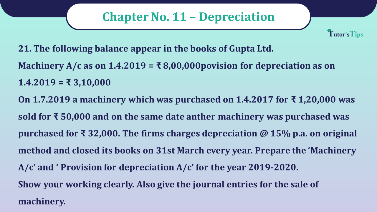 Question No 21 Chapter No 11 - Unimax 11 Class
