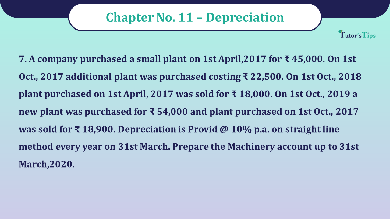 Question No 7 Chapter No 11 - Unimax 11 Class