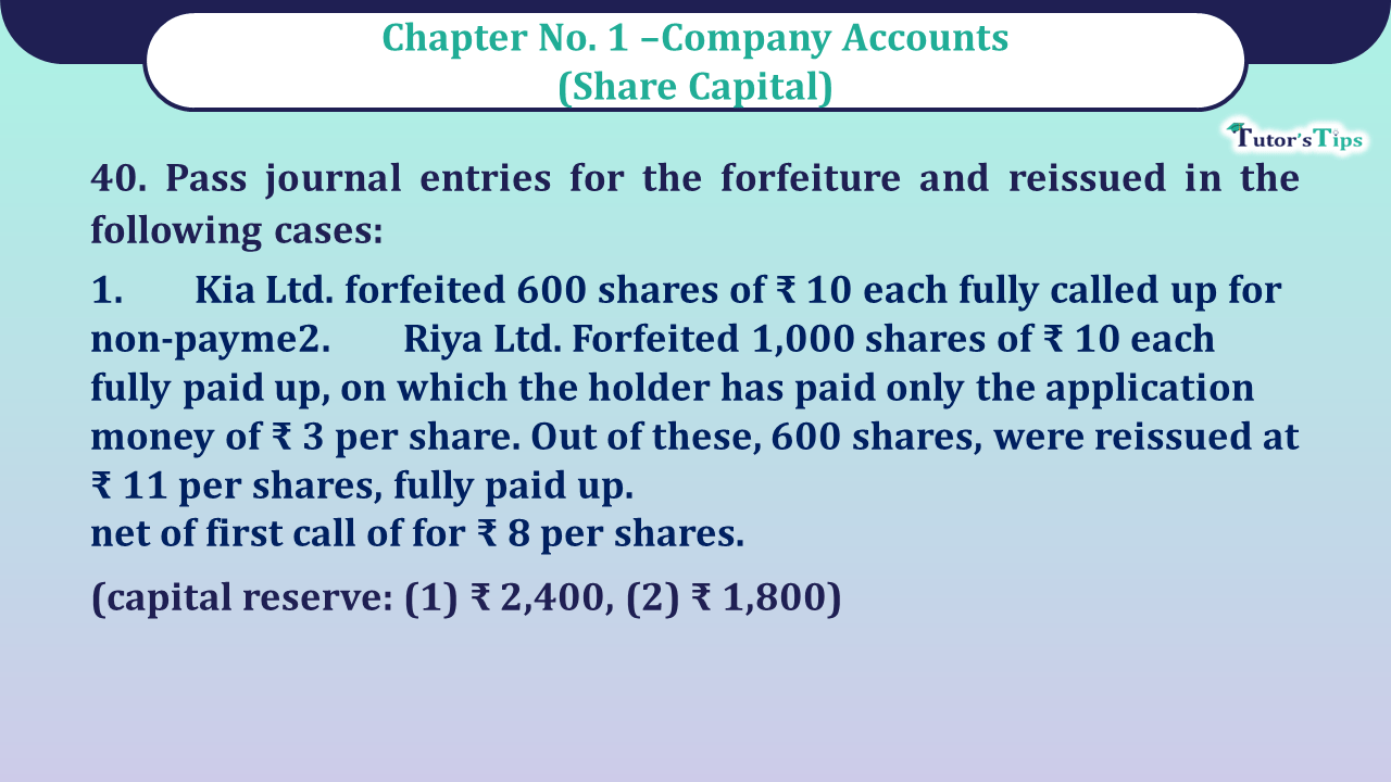 Question no 40 Chapter 1 - Unimax Class 12 Part 2 - 2021