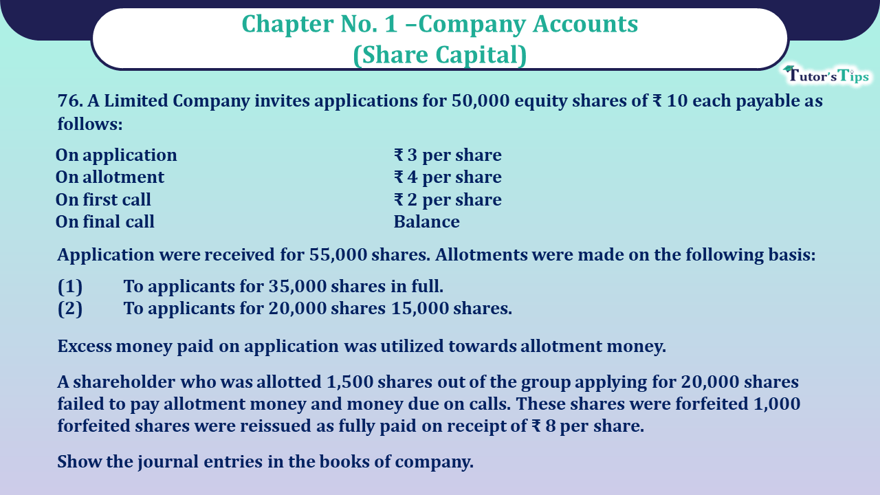 Question no 76 Chapter 1 - UNIMAX Class 12 Part 2 - 2021