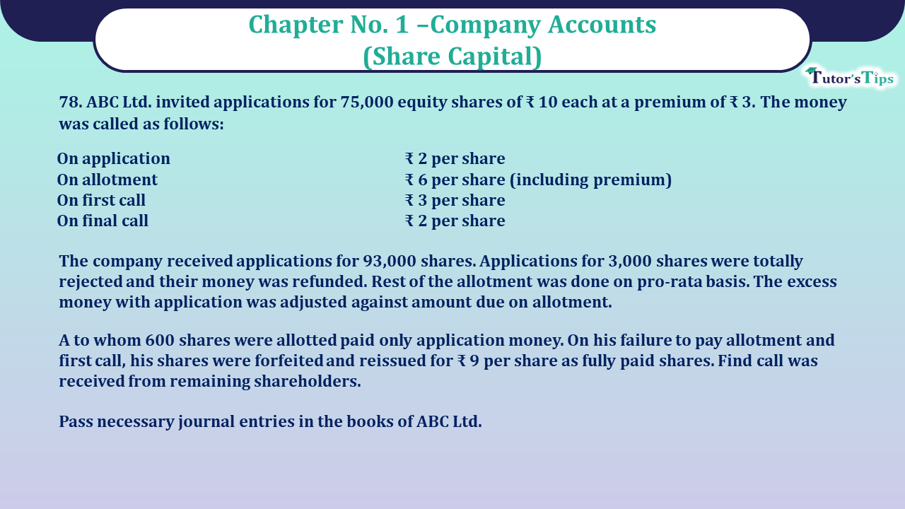 Question no 78 Chapter 1 - UNIMAX Class 12 Part 2 - 2021