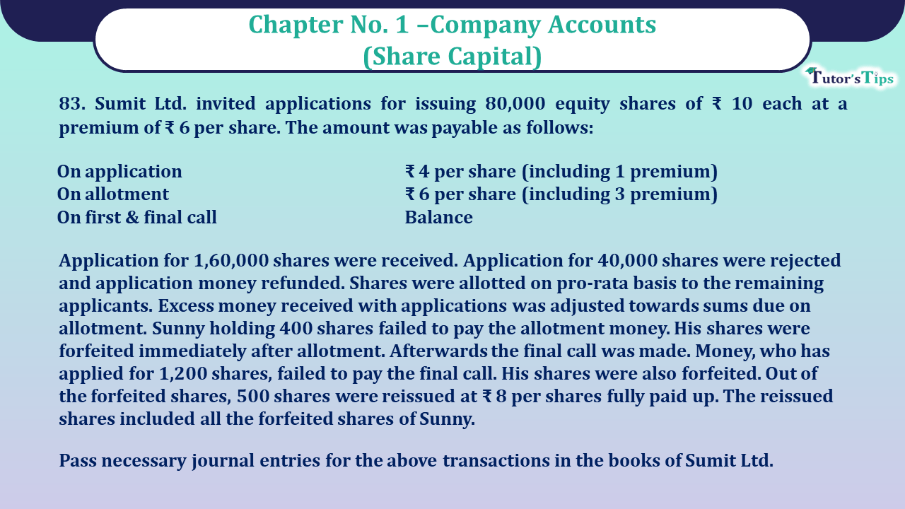 Question no 83 Chapter 1 - UNIMAX Class 12 Part 2 - 2021