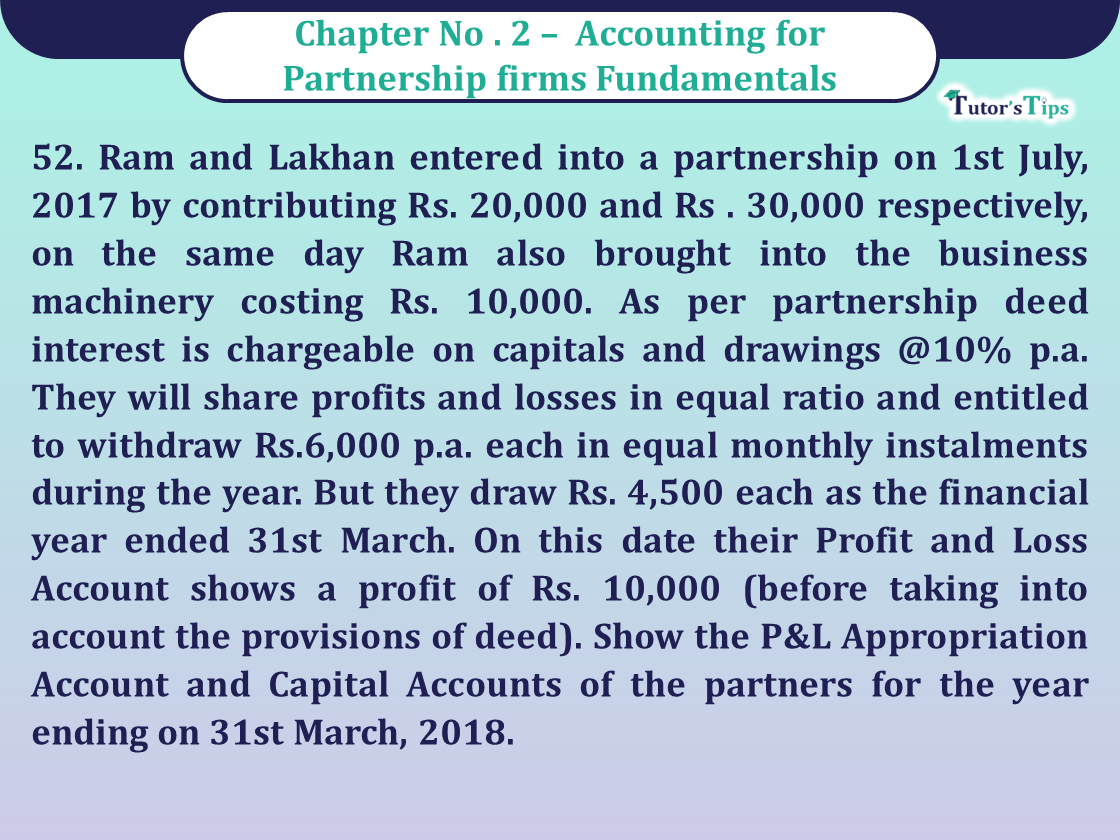 Question 52 Chapter 2 of Class 12 Part - 1 VK Publication