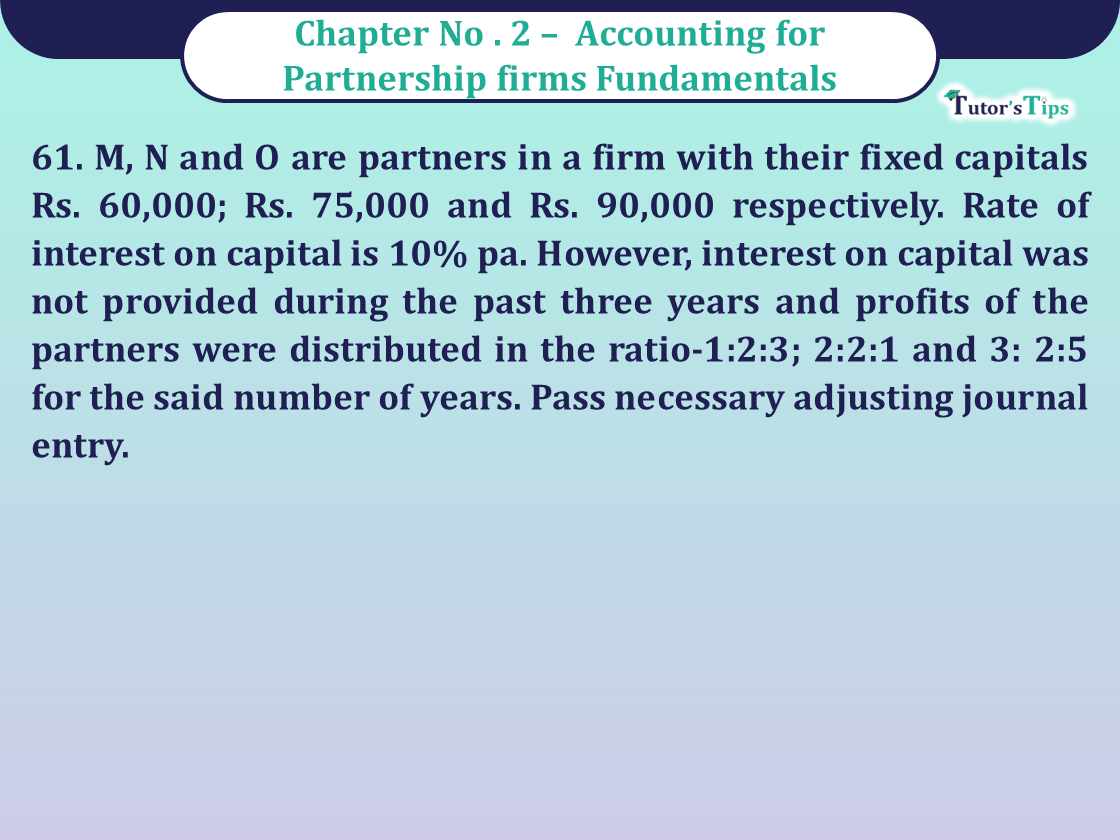 Question 61 Chapter 2 of Class 12 Part - 1 VK Publication