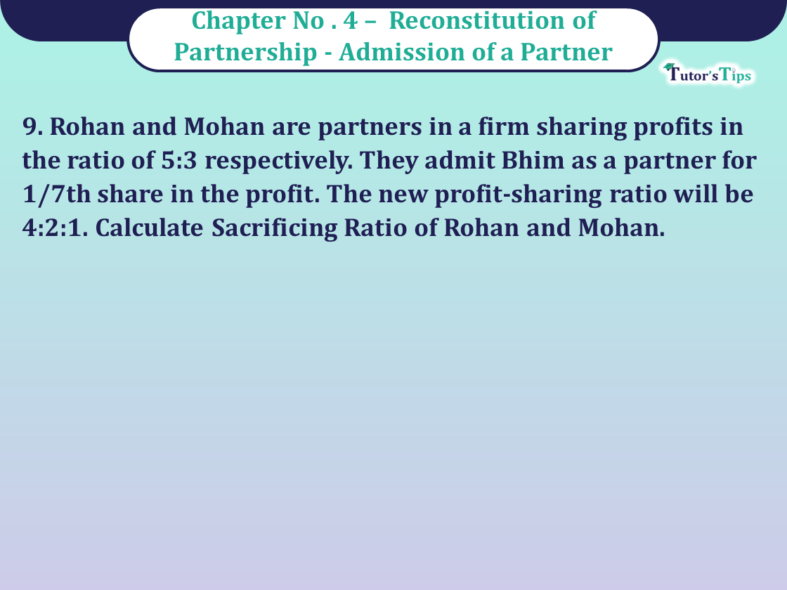 Question 9 Chapter 4 of Class 12 Part - 1 VK Publication