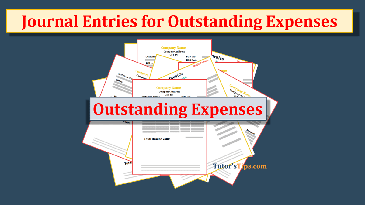 Journal entry for outstanding expenses | Example - In Hindi