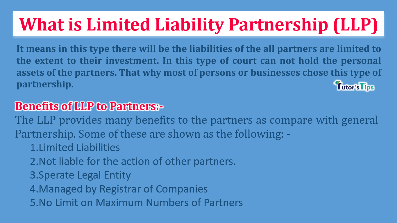 What is Limited Liability Partnership (LLP) - In Hindi