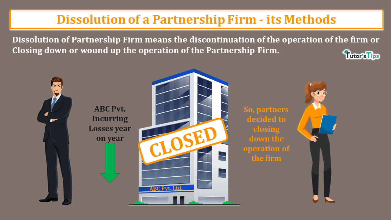 Dissolution of a Partnership Firm - its Methods - In Hindi