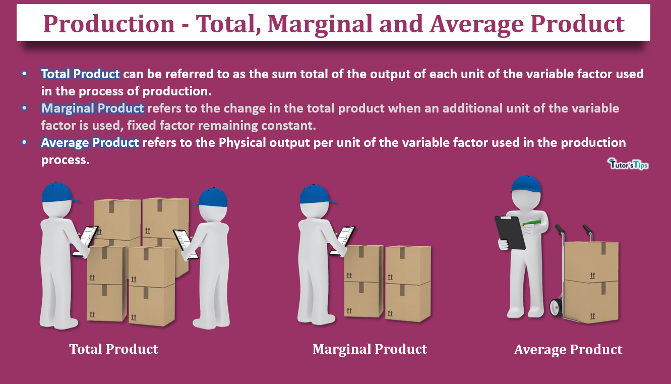 Production - Total, Marginal and Average Product - In Hindi