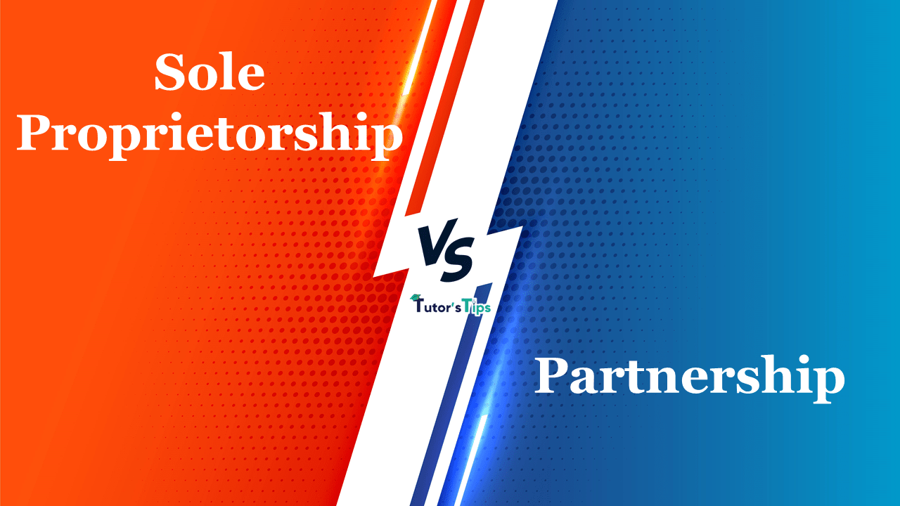 7 Important Differences between Sole Proprietorship and Partnership - In Hindi