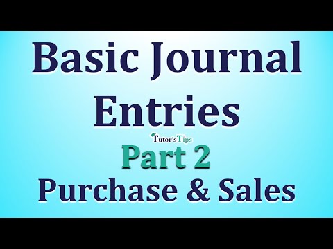 Basic Journal Entries - Part 2 - Purchases and Sales - Explained with Animated Examples