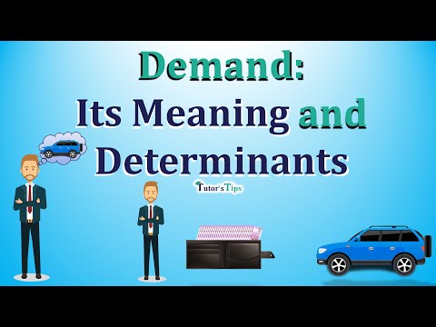 Meaning of Demand and its determinants - Explained with Animated Examples