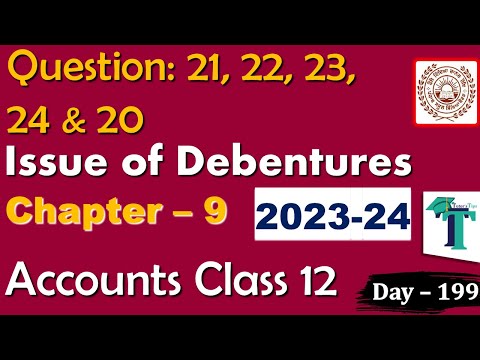 Solution of Questions 21 to 25 Issue of Debentures Chapter 9 Accounts Part B class 12 PSEB Day 199