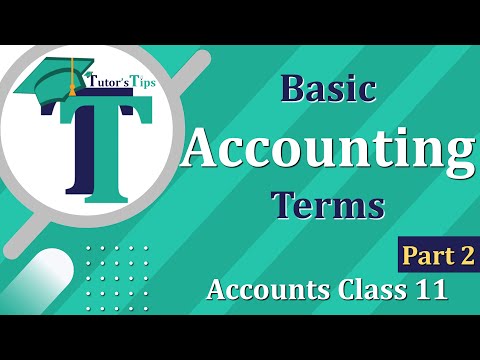 Basic Accounting terms Accounts Class 11 -(Part 2)Terminology Explained with Animation