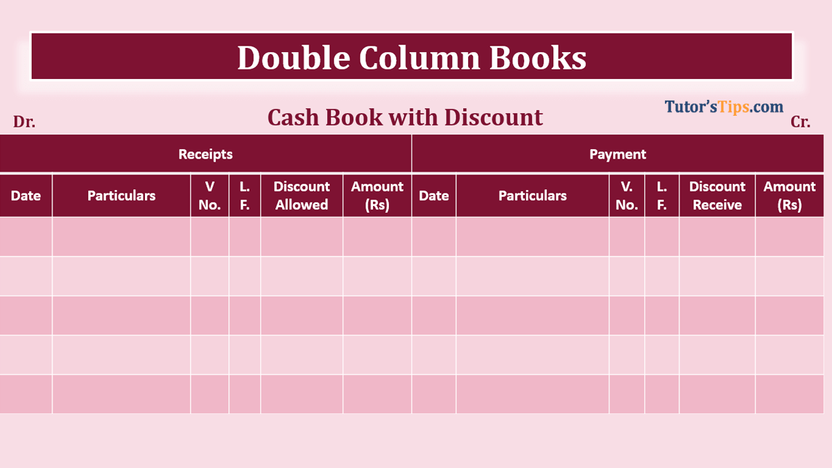 Double Column Cash Book Explained With Example Tutor S Tips