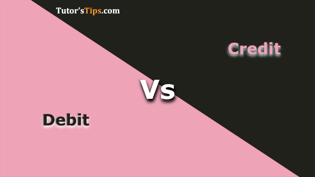 debit credit difference debit credit difference