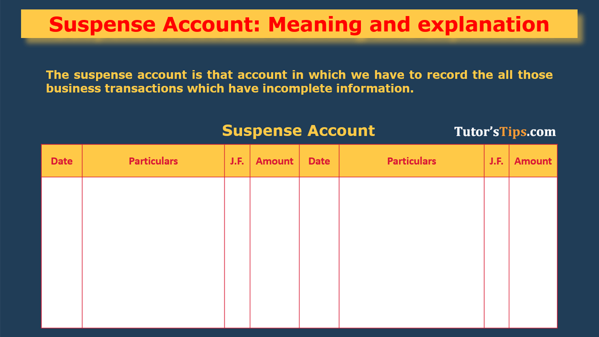 Suspense account