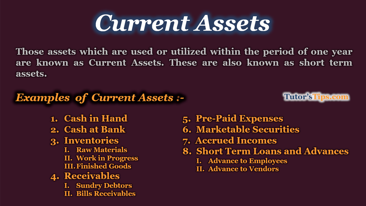 Types of Assets - List of Asset Classification on the Balance Sheet