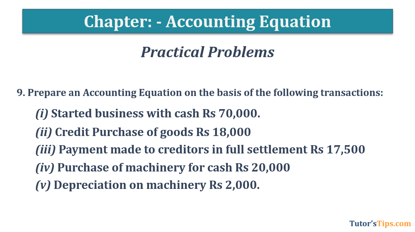 Question No.9 - Chapter No.5- T.S. Grewal +1 Book 2019