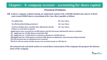 Chapter No. 8 - Company Accounts - Accounting for Share Capital Question No.18 Chapter No.8 T.S. Grewal 2 Book 2019 Solution min min 360x202 - Chapter No. 8 - Company Accounts - Accounting for Share Capital