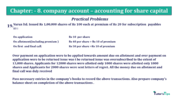 Chapter No. 8 - Company Accounts - Accounting for Share Capital Question No.19 Chapter No.8 T.S. Grewal 2 Book 2019 Solution min min 360x202 - Chapter No. 8 - Company Accounts - Accounting for Share Capital