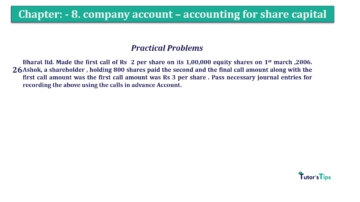 Chapter No. 8 - Company Accounts - Accounting for Share Capital Question No.26 Chapter No.8 T.S. Grewal 2 Book 2019 Solution min min 360x202 - Chapter No. 8 - Company Accounts - Accounting for Share Capital