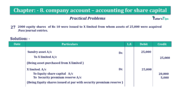 Chapter No. 8 - Company Accounts - Accounting for Share Capital Question No.27 Chapter No.8 T.S. Grewal 2 Book 2019 Solution min min 360x202 - Chapter No. 8 - Company Accounts - Accounting for Share Capital