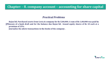 Chapter No. 8 - Company Accounts - Accounting for Share Capital Question No.29 Chapter No.8 T.S. Grewal 2 Book 2019 Solution min min 360x202 - Chapter No. 8 - Company Accounts - Accounting for Share Capital