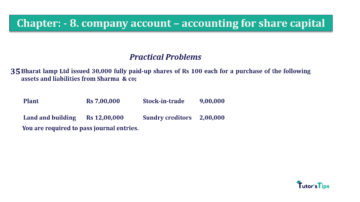 Chapter No. 8 - Company Accounts - Accounting for Share Capital Question No.35. Chapter No.8 T.S. Grewal 2 Book 2019 Solution min min 360x202 - Chapter No. 8 - Company Accounts - Accounting for Share Capital