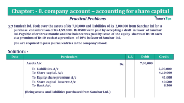 Chapter No. 8 - Company Accounts - Accounting for Share Capital Question No.37. Chapter No.8 T.S. Grewal 2 Book 2019 Solution min min 360x202 - Chapter No. 8 - Company Accounts - Accounting for Share Capital