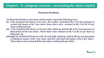 Chapter No. 8 - Company Accounts - Accounting for Share Capital Question No.54. Chapter No.8 T.S. Grewal 2 Book 2019 Solution min min 360x202 - Chapter No. 8 - Company Accounts - Accounting for Share Capital