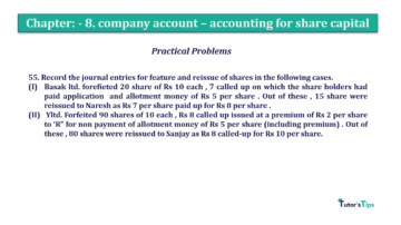 Chapter No. 8 - Company Accounts - Accounting for Share Capital Question No.55. Chapter No.8 T.S. Grewal 2 Book 2019 Solution min min 360x202 - Chapter No. 8 - Company Accounts - Accounting for Share Capital