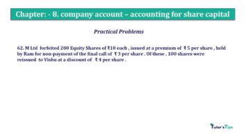 Chapter No. 8 - Company Accounts - Accounting for Share Capital Question No.62. Chapter No.8 T.S. Grewal 2 Book 2019 Solution min min 360x202 - Chapter No. 8 - Company Accounts - Accounting for Share Capital