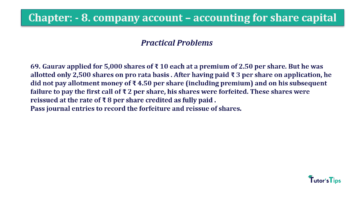 Chapter No. 8 - Company Accounts - Accounting for Share Capital Question No.69 Chapter No.8 T.S. Grewal 2 Book 2019 Solution min min 360x202 - Chapter No. 8 - Company Accounts - Accounting for Share Capital