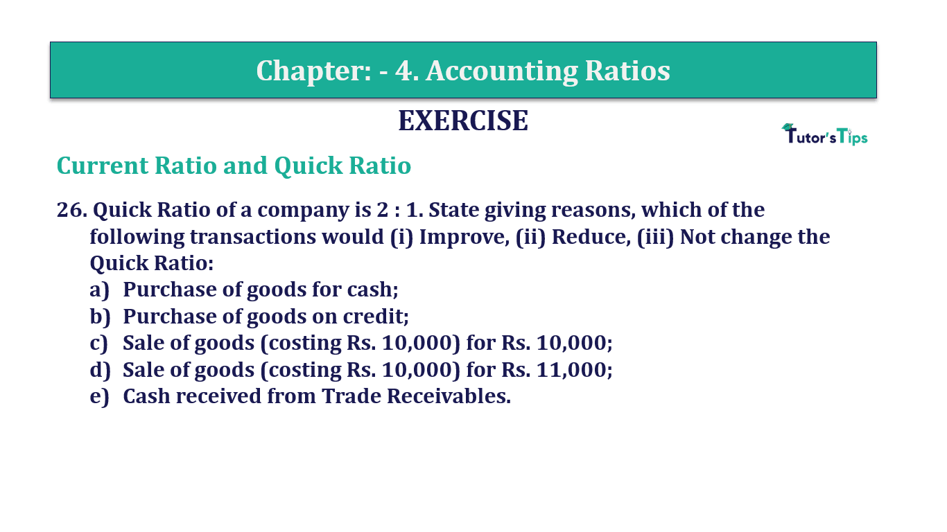 Question 26 Chapter 4 of +2-B