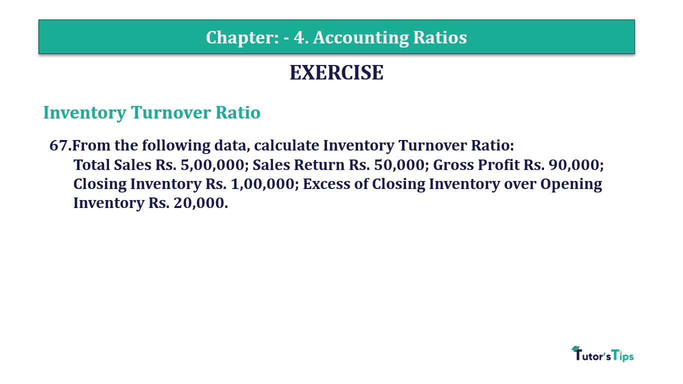 Question 67 Chapter 4 of +2-B