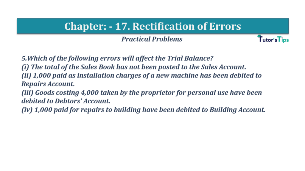 Question No.05 - Chapter No.17- T.S. Grewal +1 Book 2019-Solution Question No 05 Chapter No 17