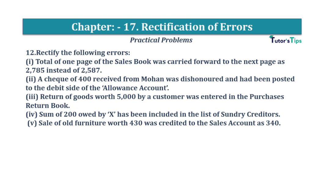 Question No.12 - Chapter No.17- T.S. Grewal +1 Book 2019-Solution Question No 12 Chapter No 17