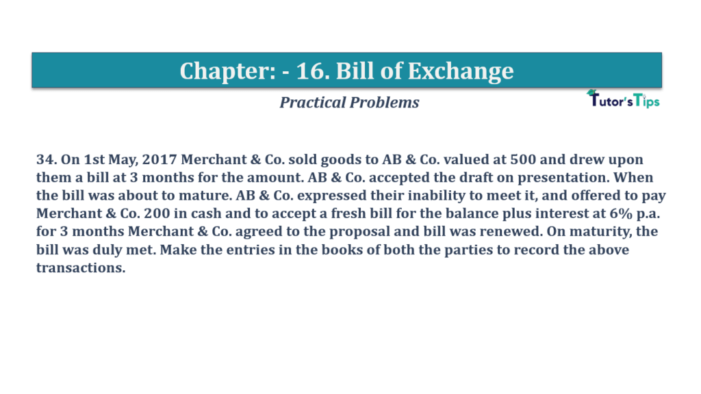 Question No.34- Chapter No.16- T.S. Grewal +1 Book 2019-Solution Question No 34 Chapter No 16