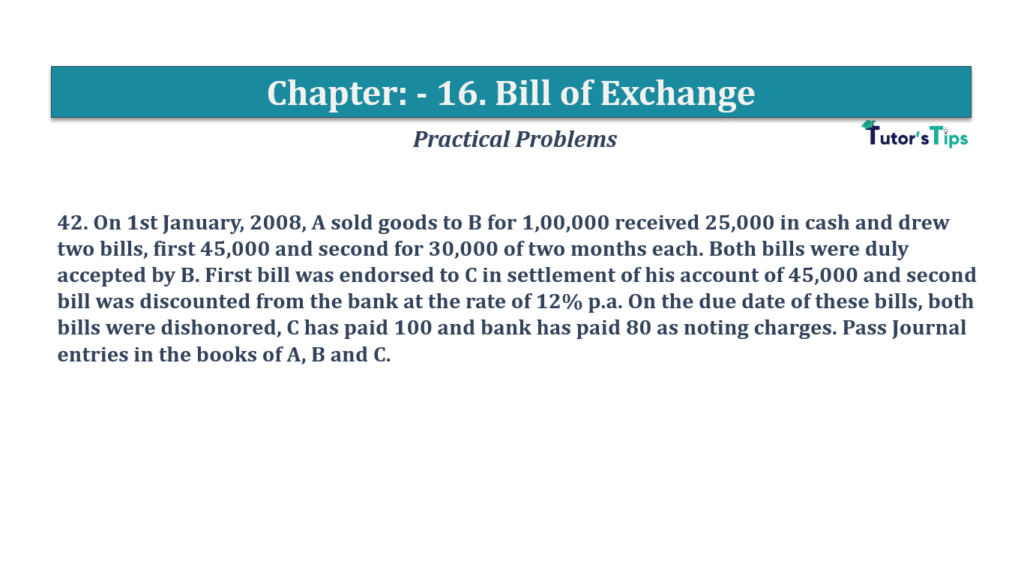 Question No.42- Chapter No.16- T.S. Grewal +1 Book 2019-Solution Question No 42 Chapter No 16