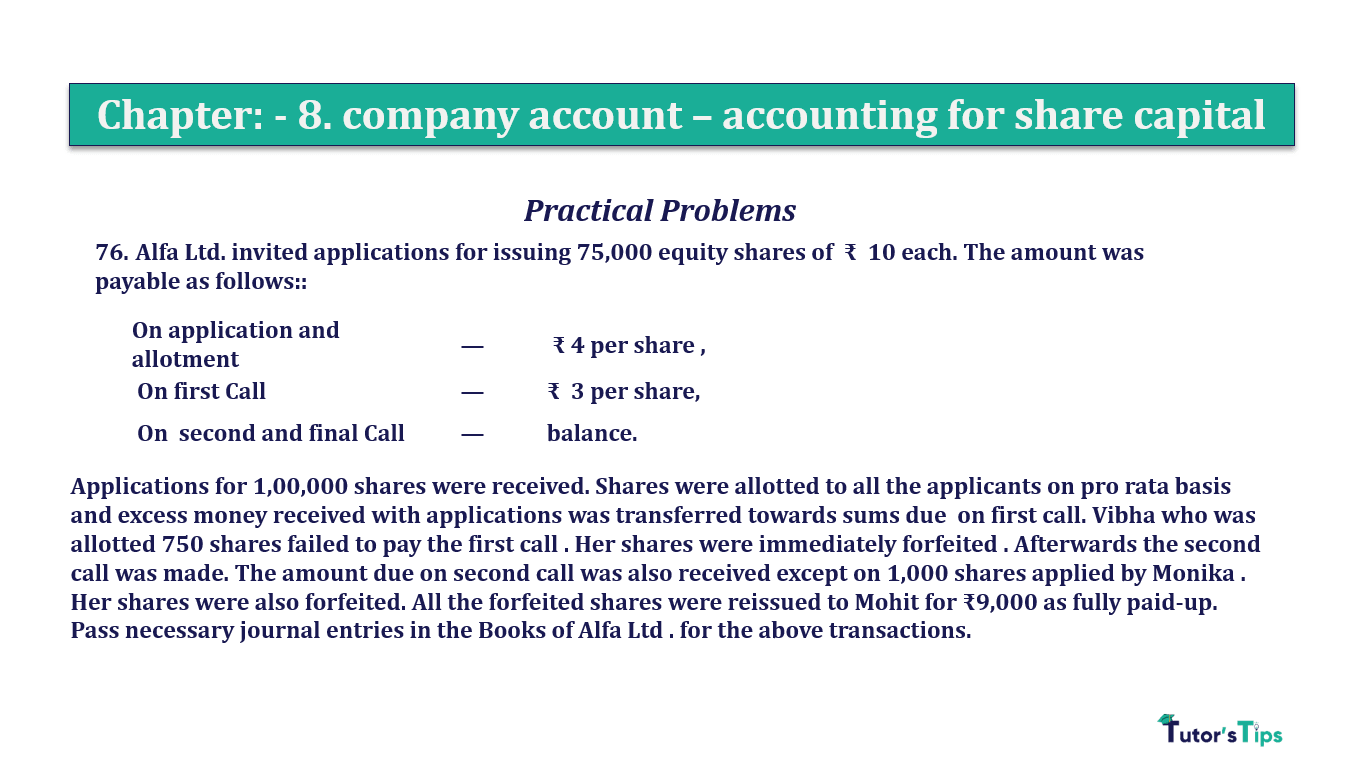 Question 76 Chapter 8 of +2-A